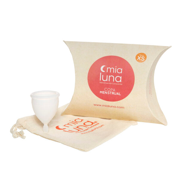 Copa Menstrual MiaLuna Talla XS. El producto se entrega sin bolsa ni caja.