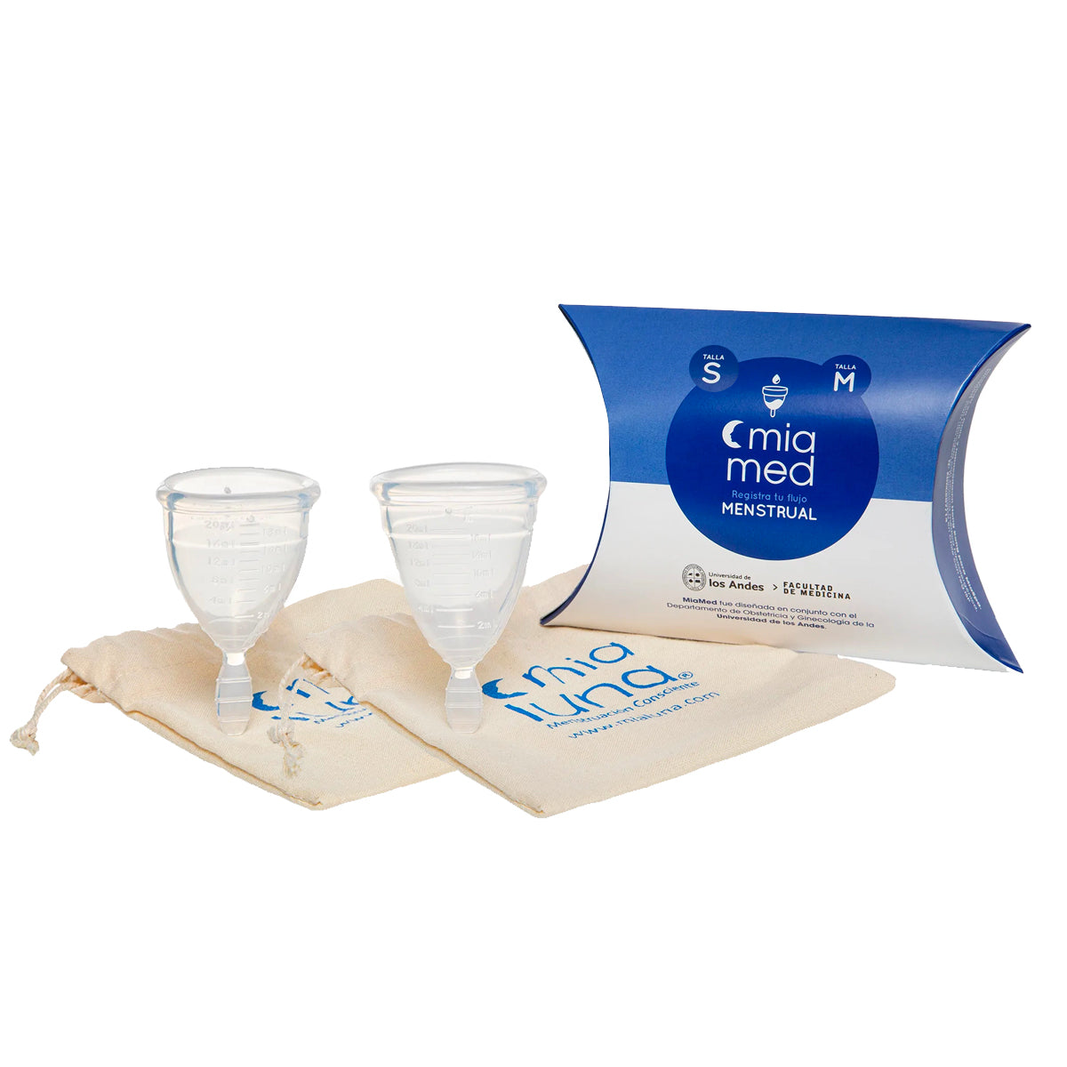 Pack inicio 2X MiaMed S y M.No incluye caja.