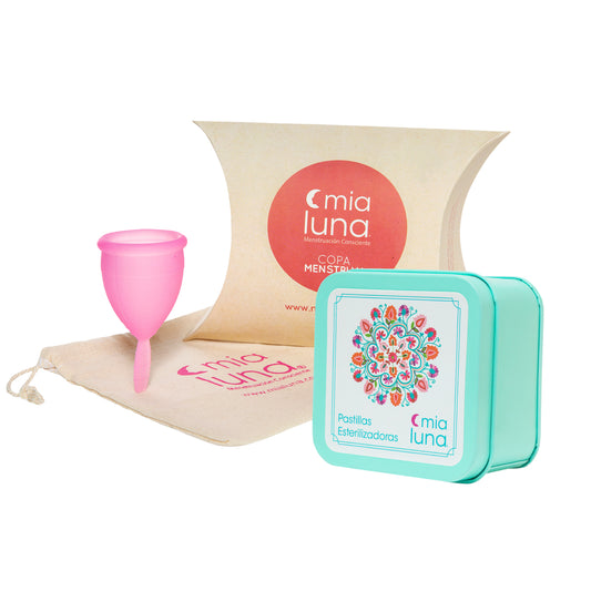 Pack Copa Menstrual Mialuna + Pastillas - 6 Unidades Con Caja