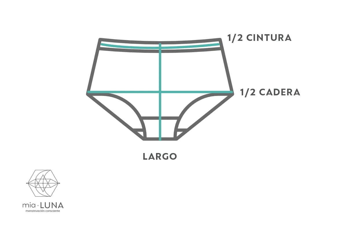 Pack Inicio Calzones Niña: 2 Calzónes Menstruales Niña - MiaLunita - Modelo KUYÉN "Luna" -  Flujo Abundante